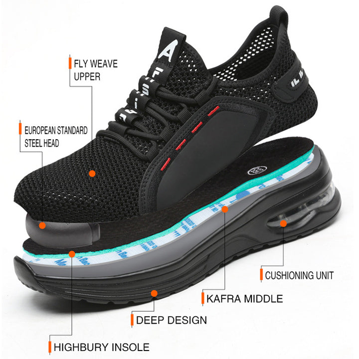 DuraStride - Ultra Light Breathable Steel Toe Non-Slip Work Shoes